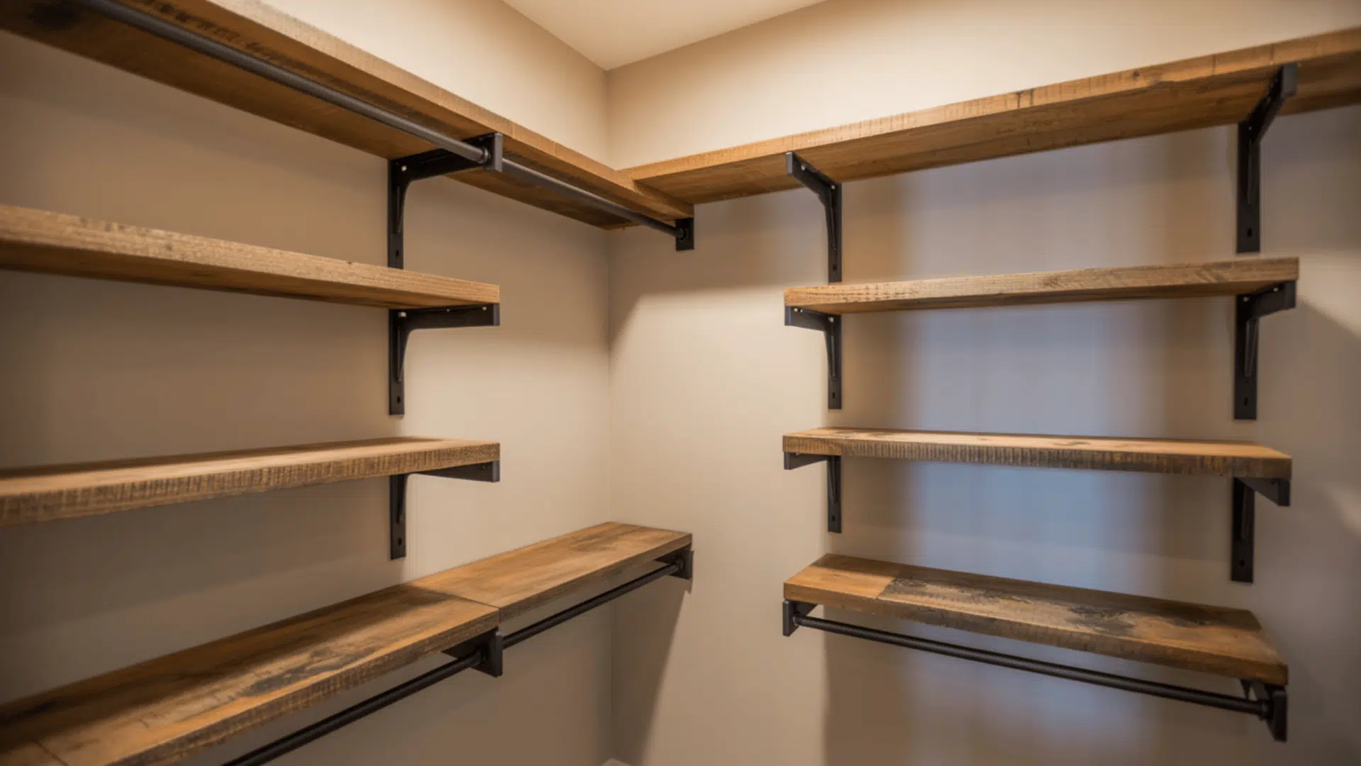 rustic farmhouse system using reclaimed wood