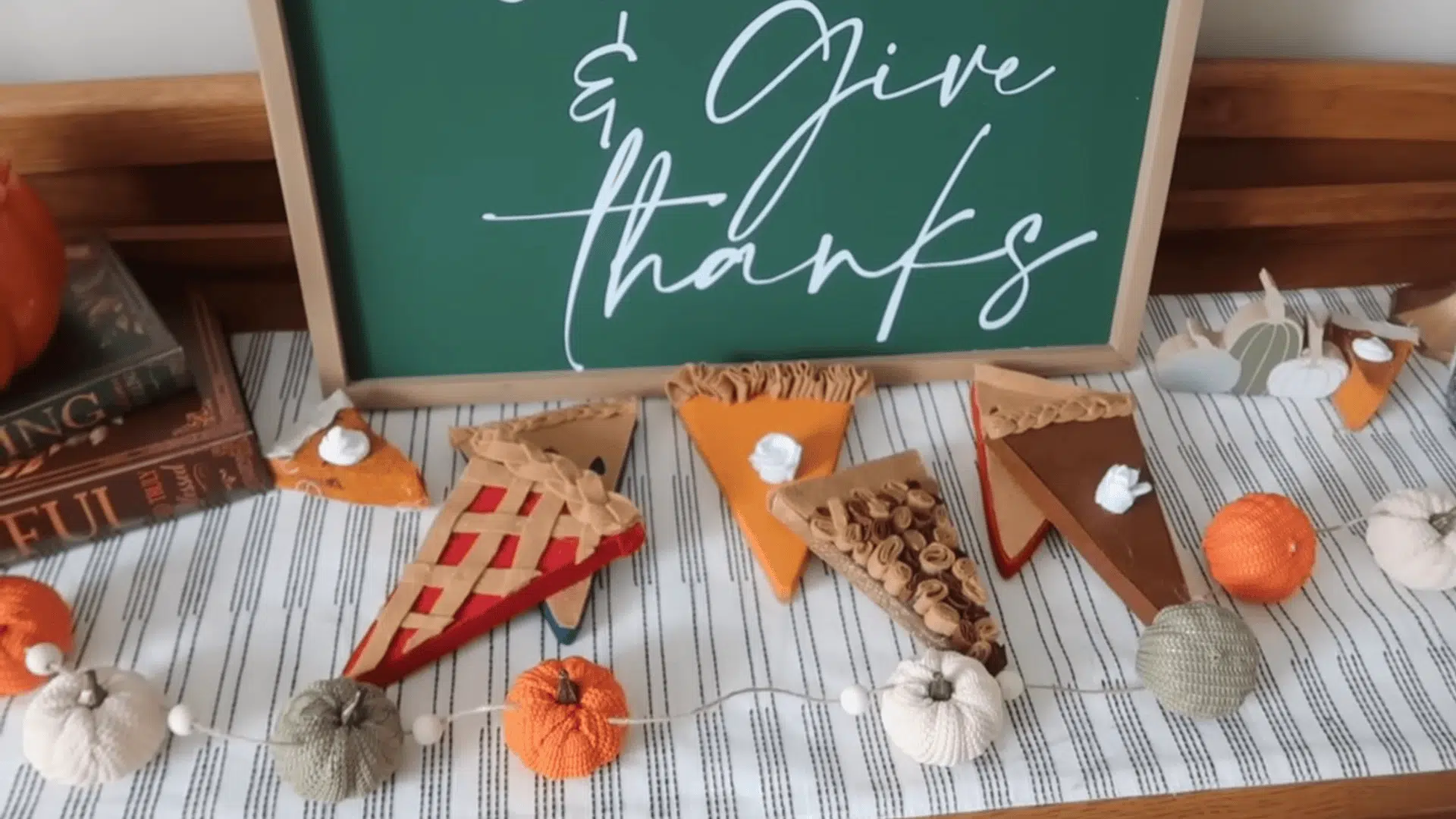 scrap wood felt pies