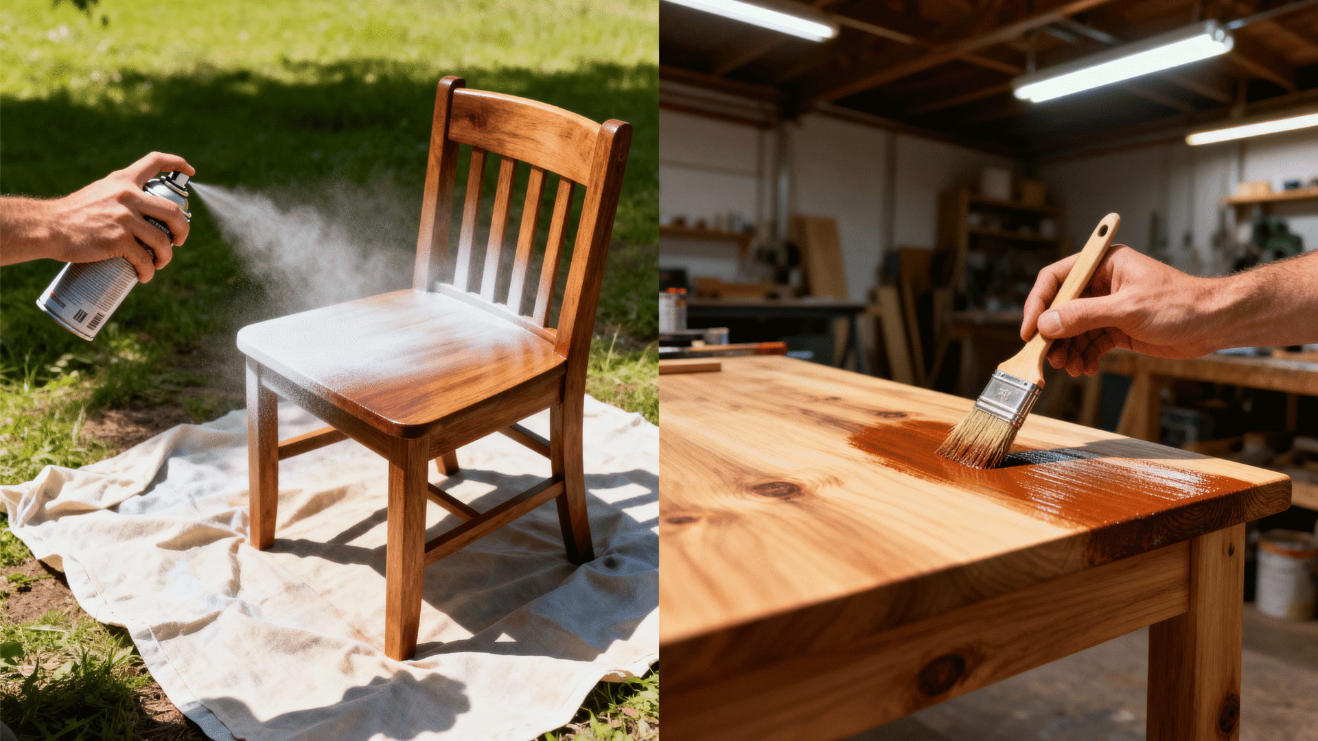 spray paint vs brush which method works best for wood