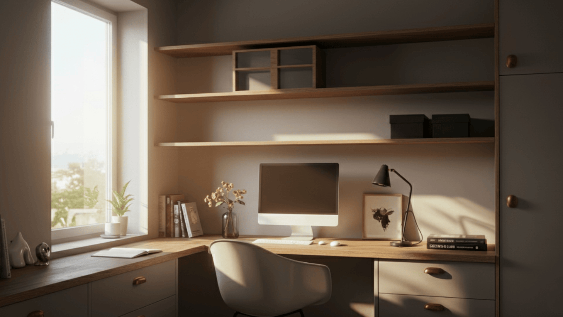 stacked shelves workstation