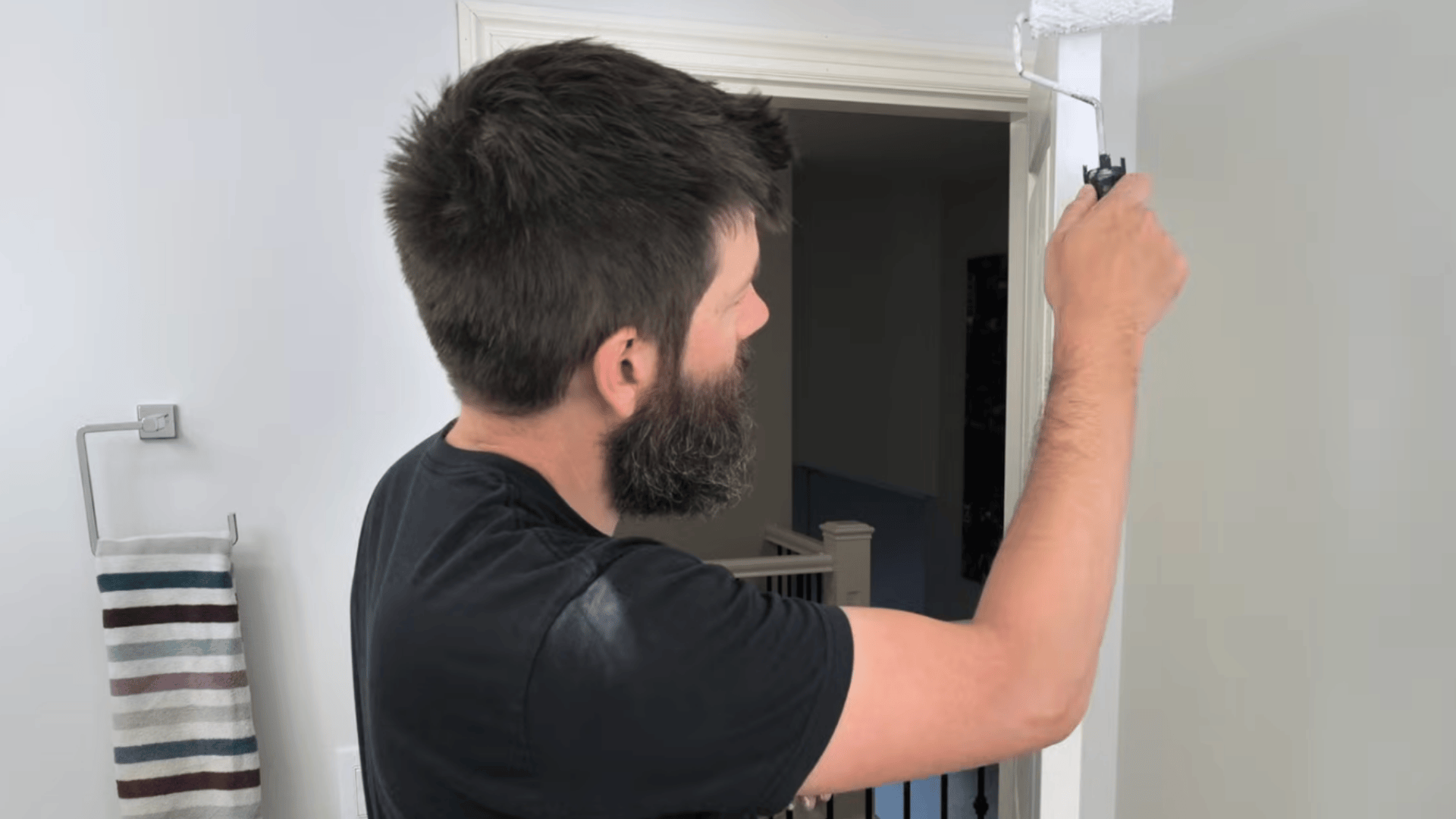 start with the edges and recessed areas