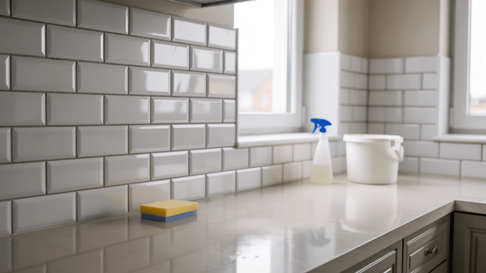 step 1 clean the entire backsplash thoroughly
