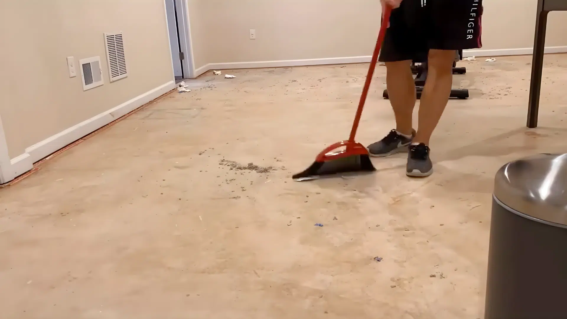 step 1 clear and clean the space