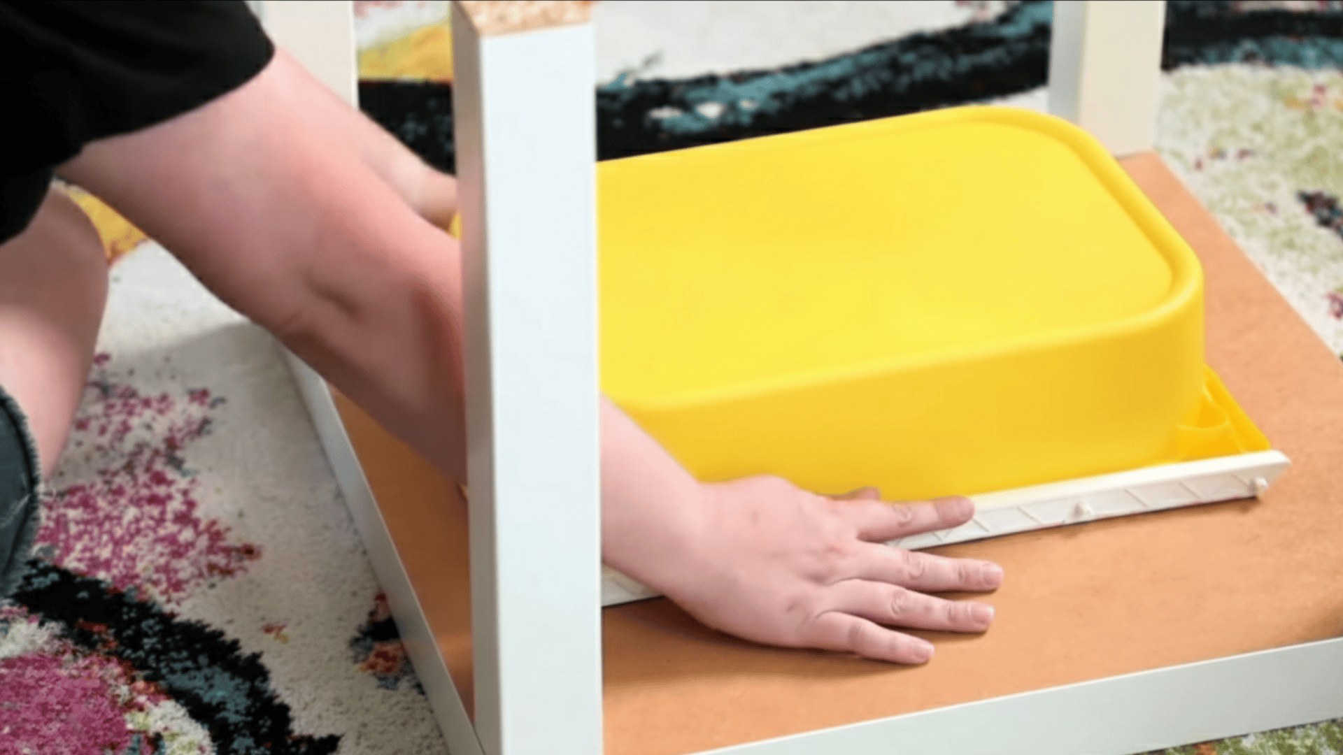 step 2 add the storage bin tracks