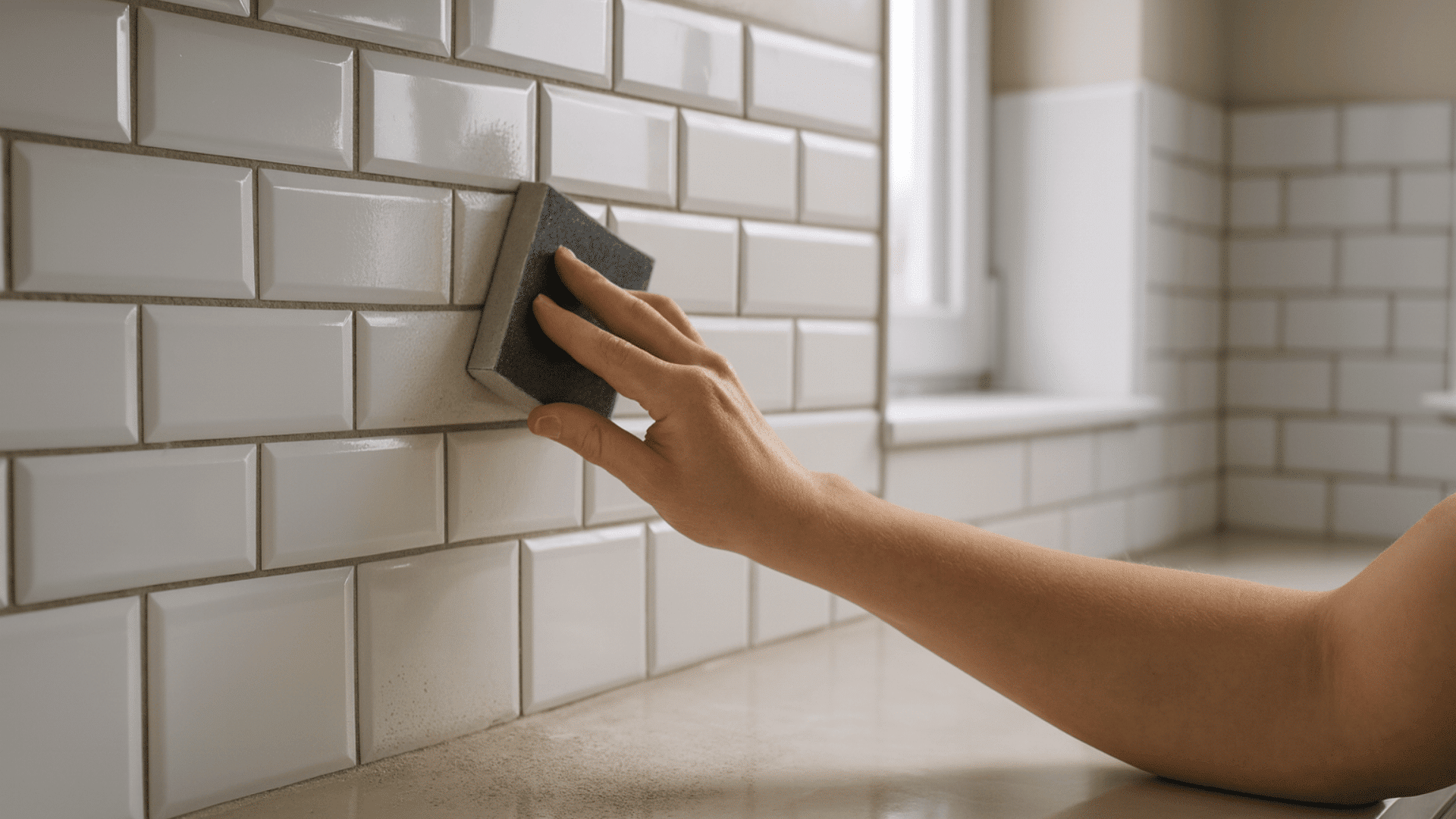 step 2 lightly sand the tile