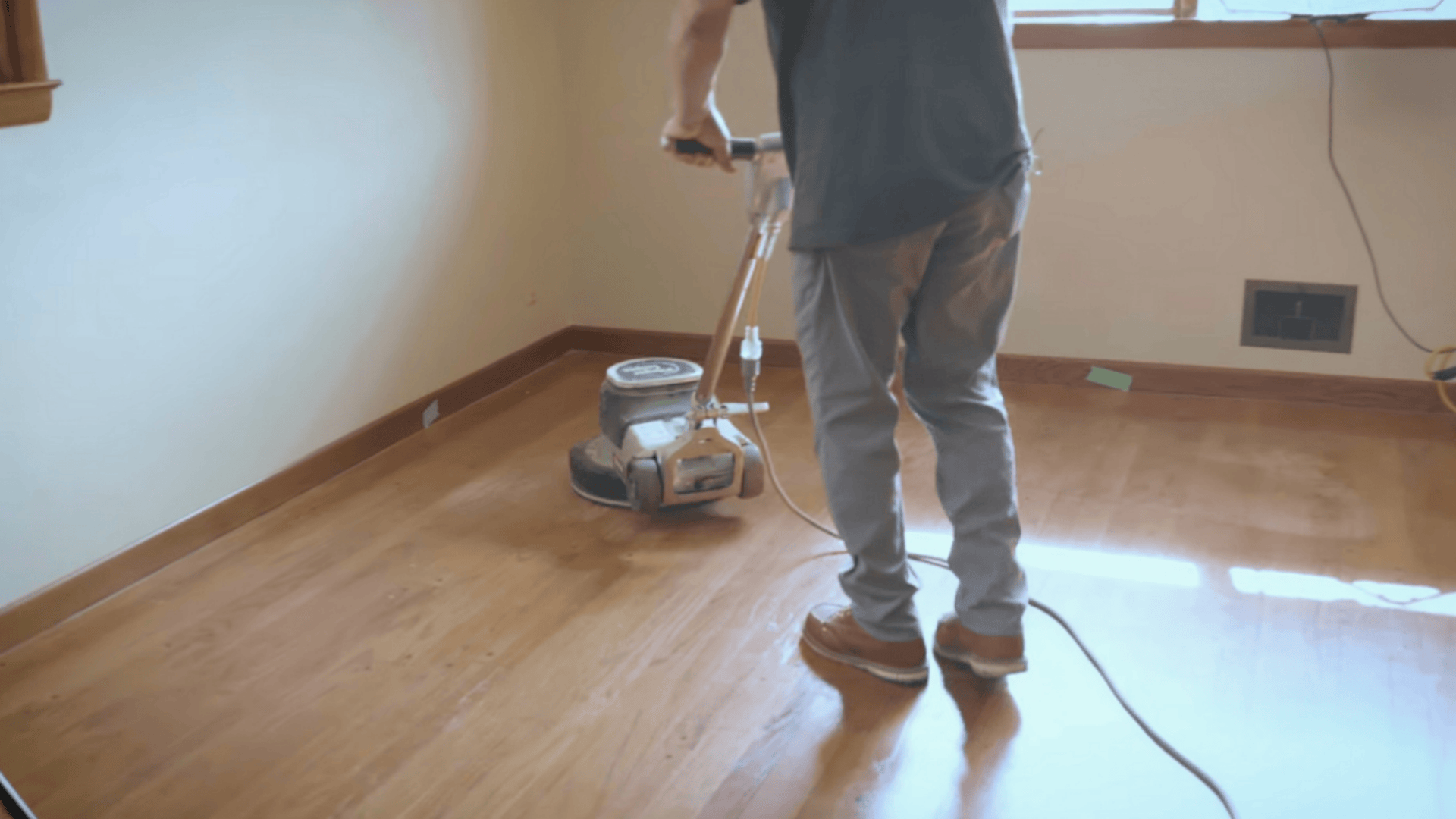 step 2 sand the floor using the correct sequence