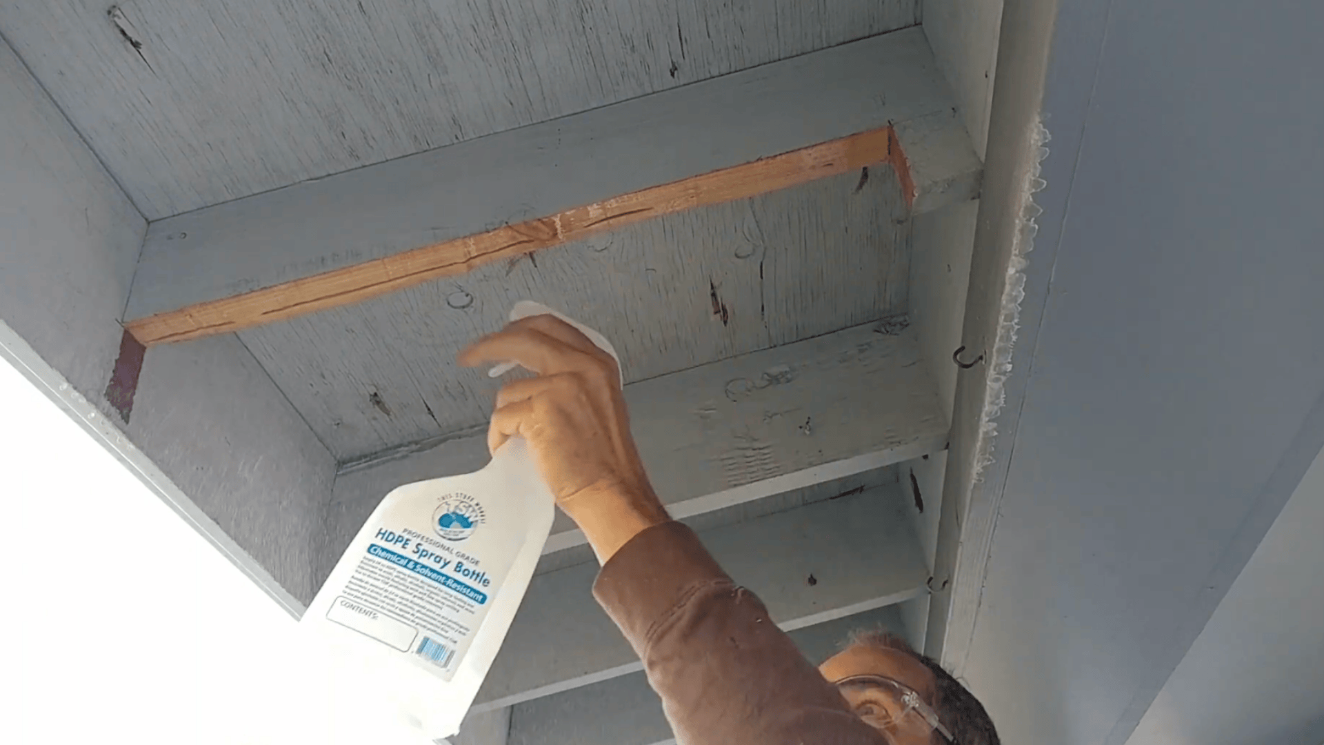 step 3 treat the exposed wood