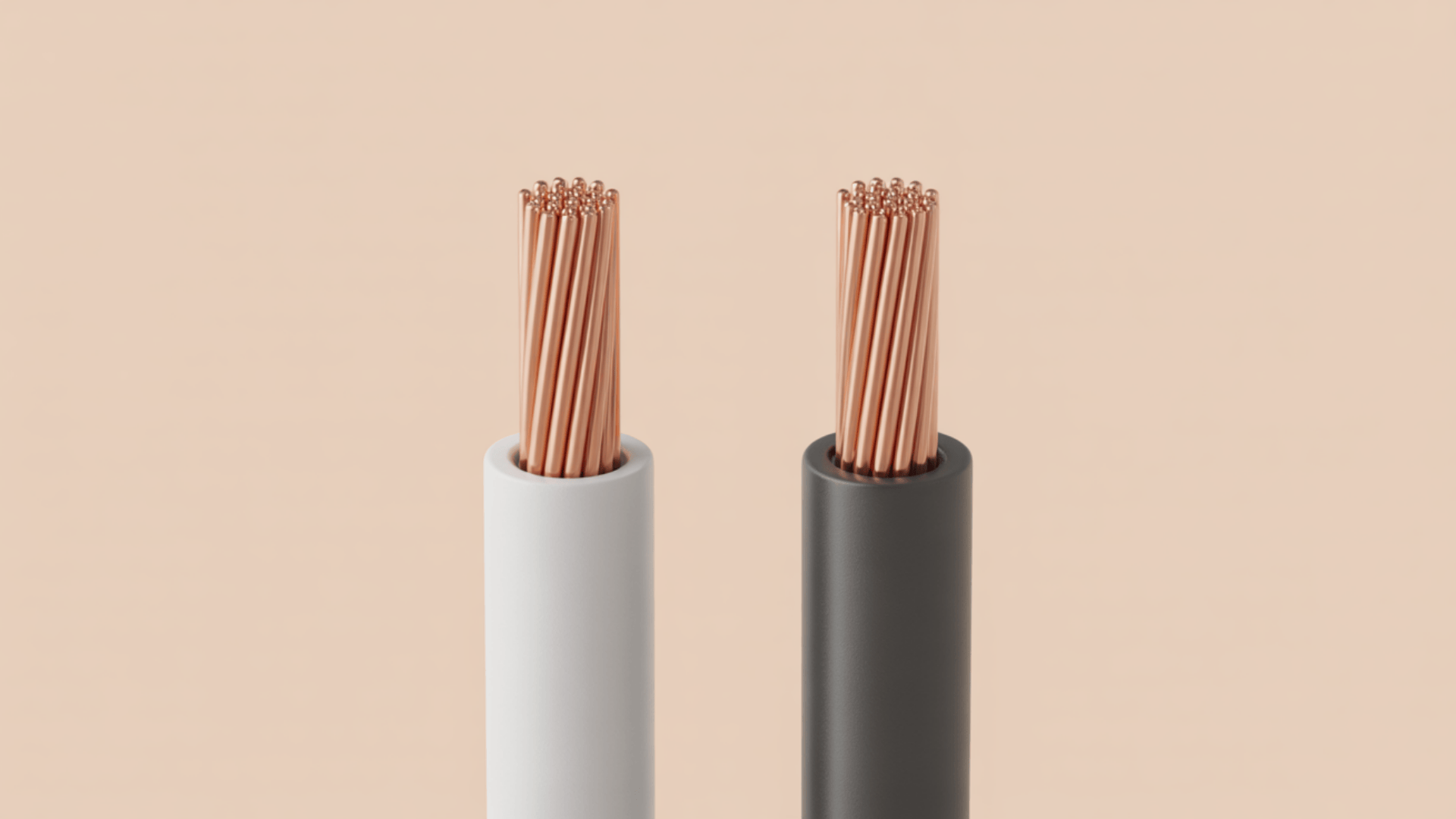 white and gray wires