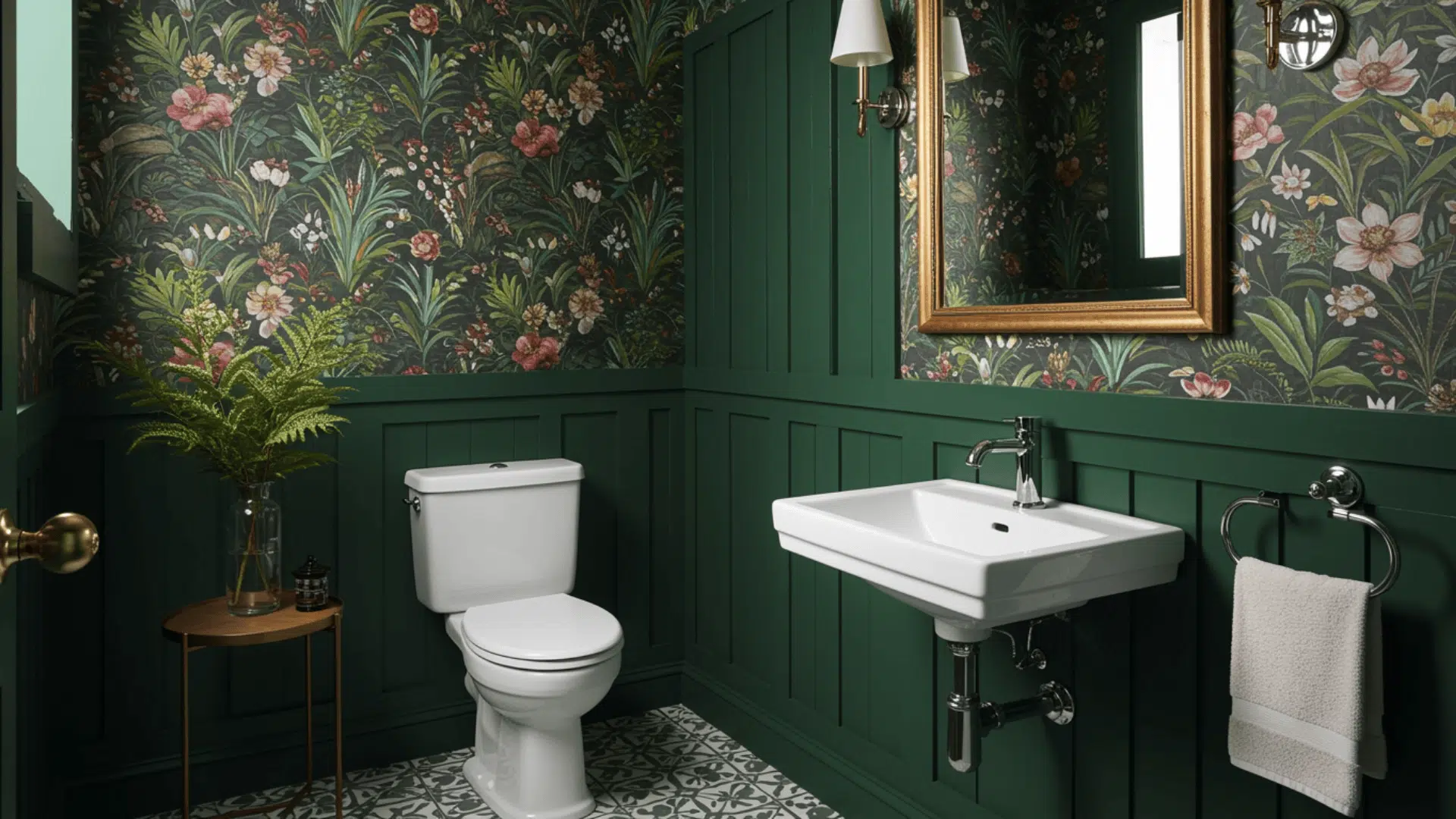 bold powder room