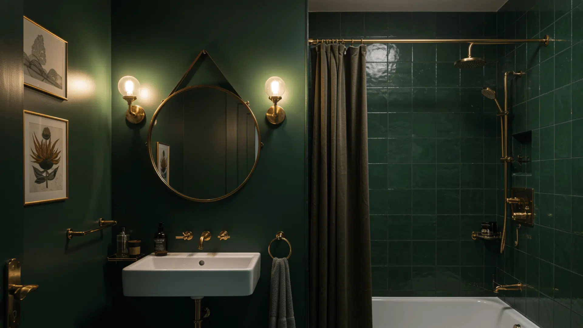 brass and green glam