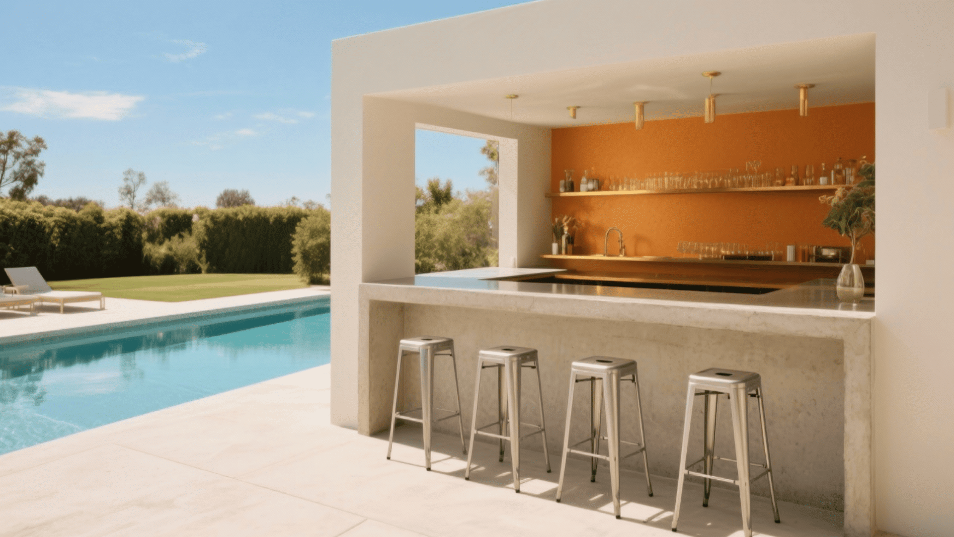 container bar with stools