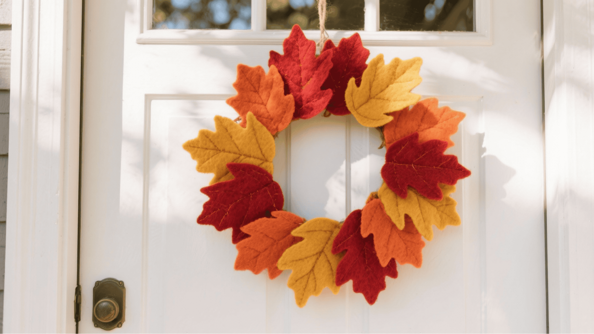 felt leaf wreath