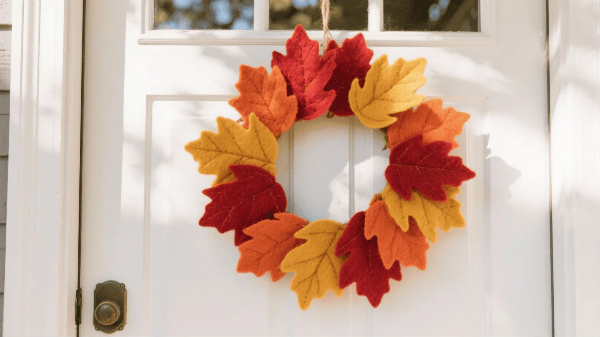 felt leaf wreath