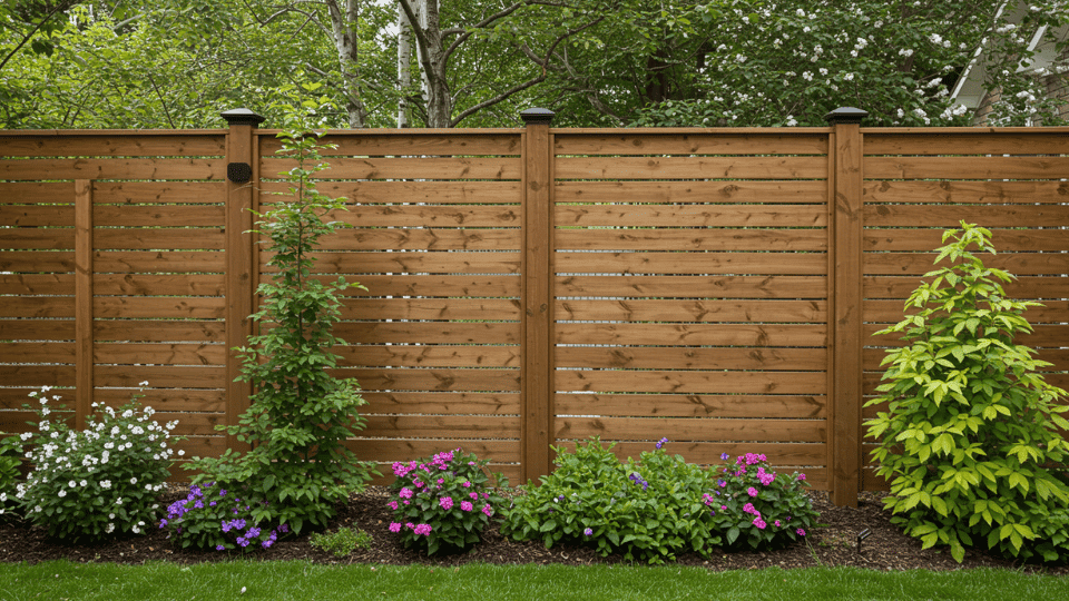 horizontal lettice fence