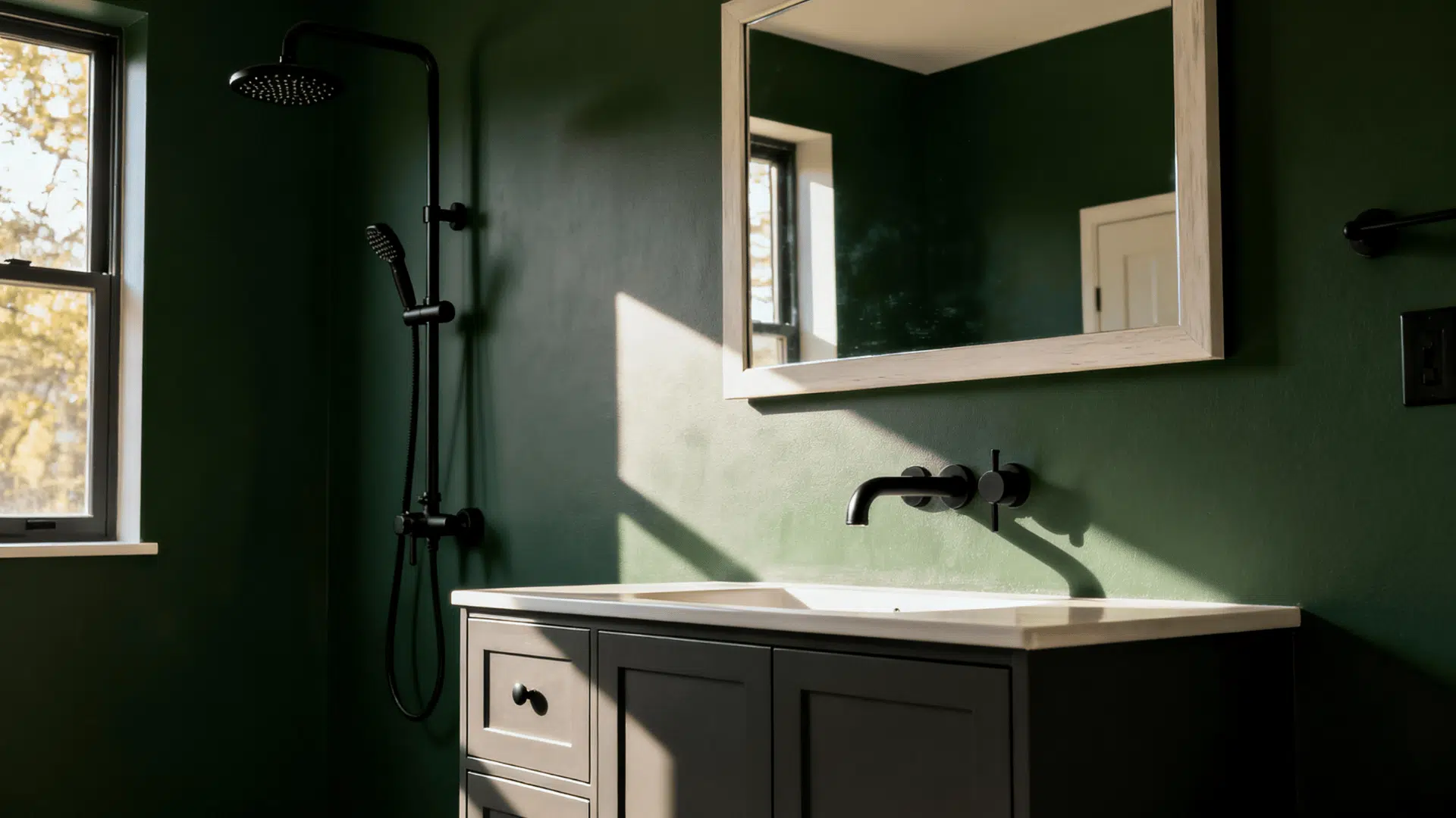 matte black hardware contrast