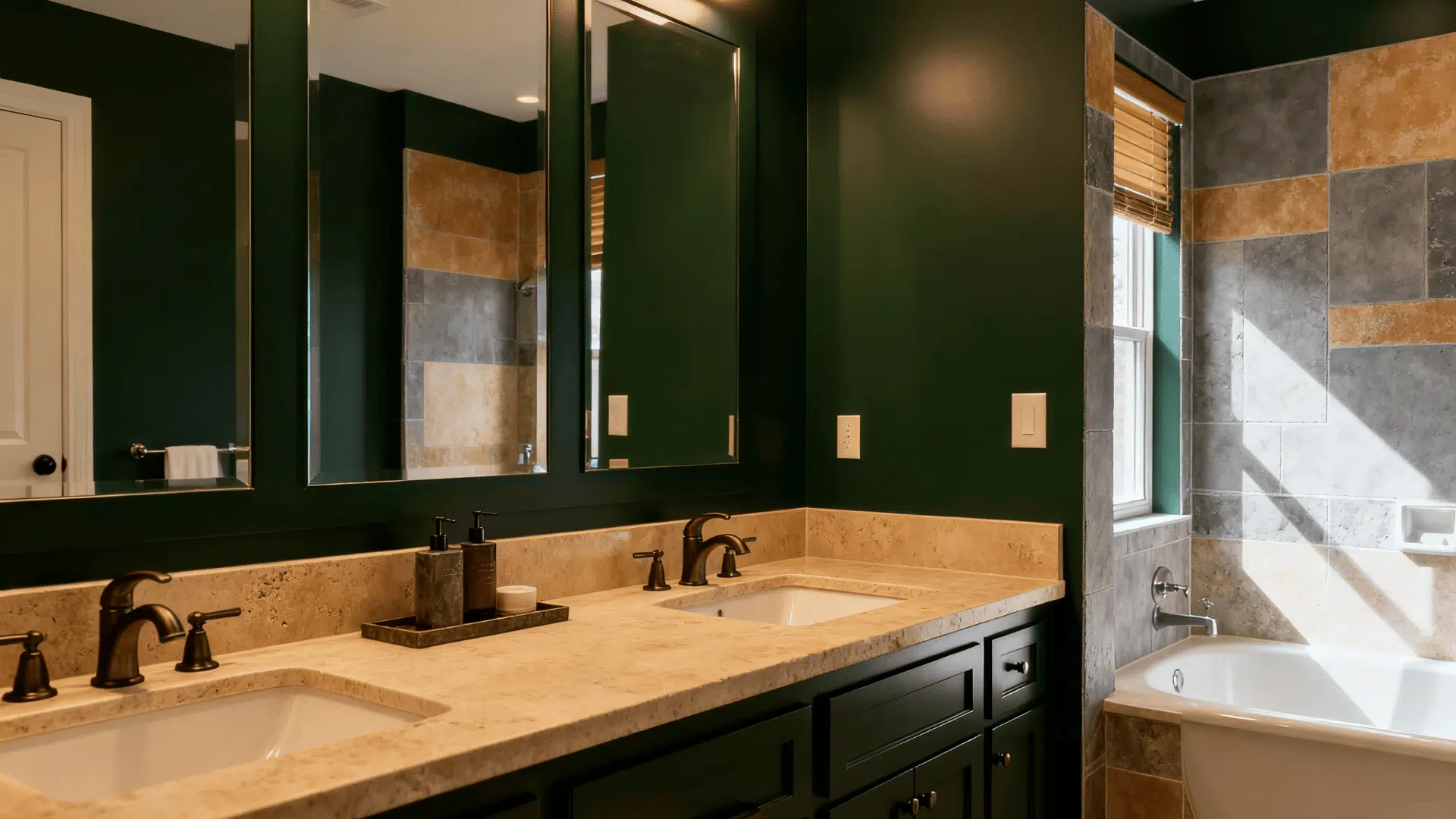 neutral and green calm