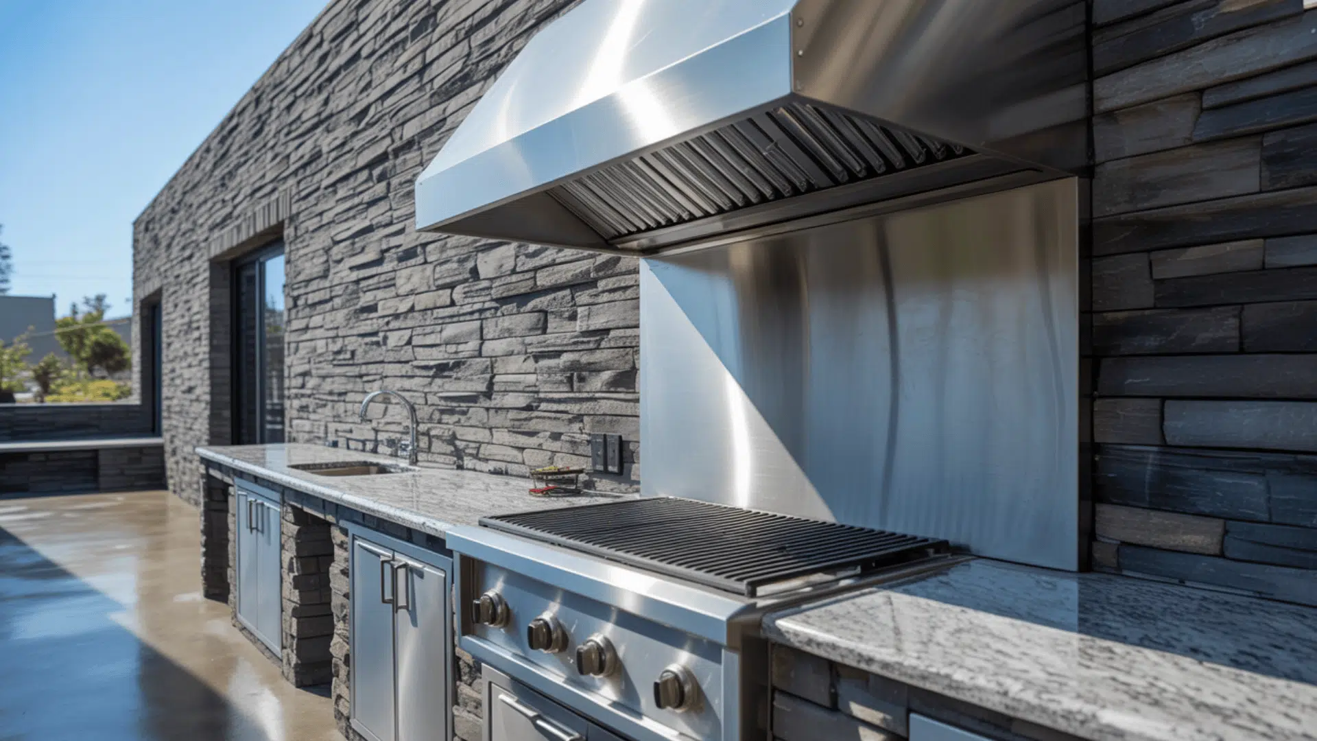 outdoor kitchen hood system