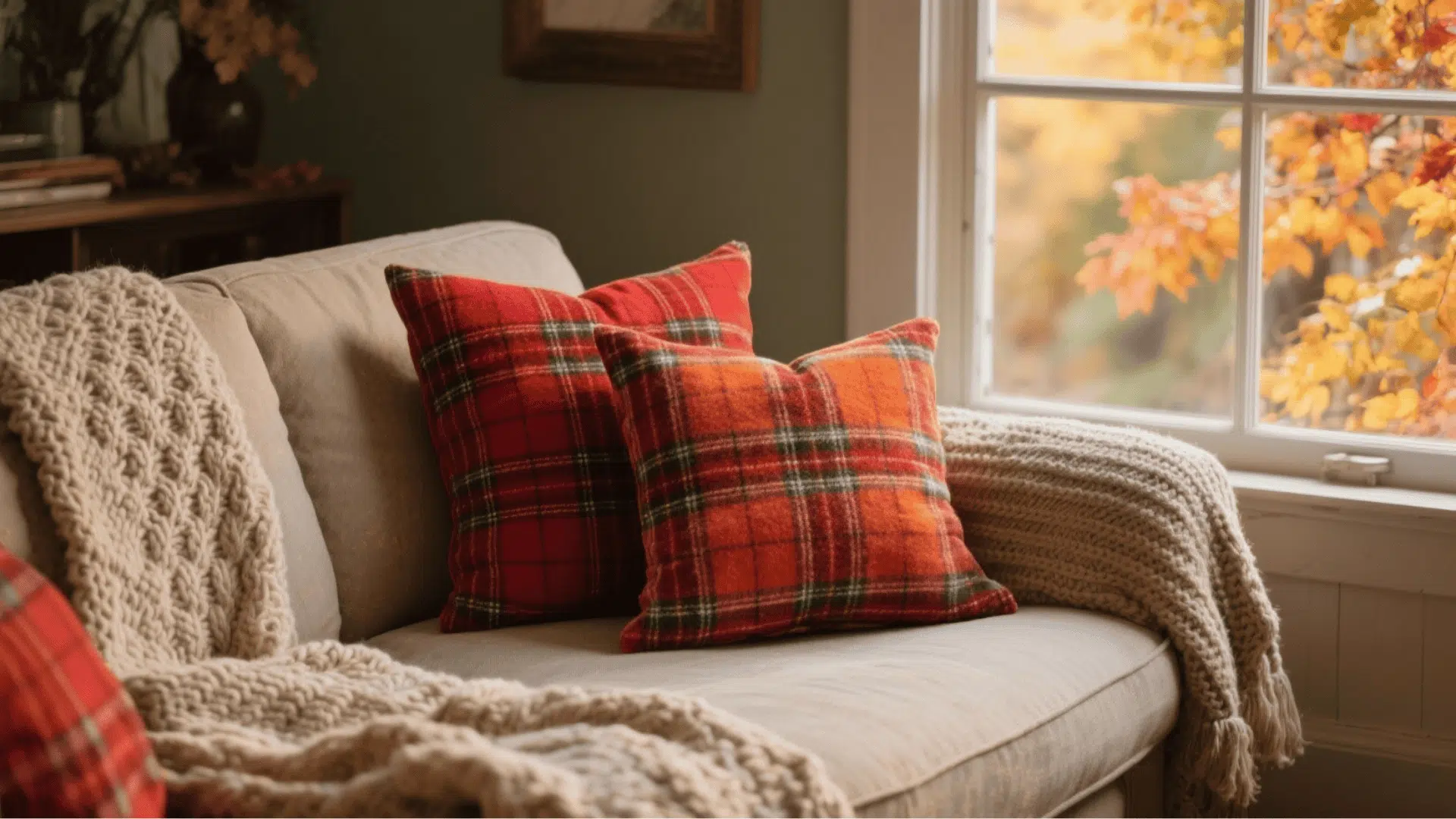 plaid flannel pillow covers