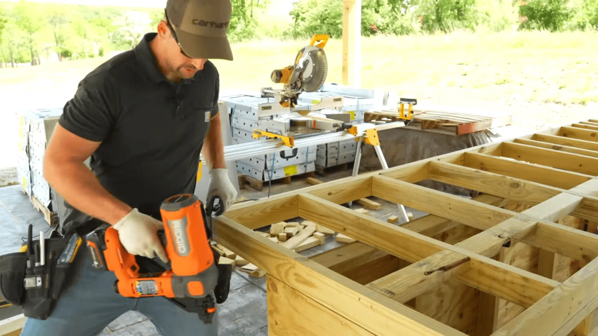 step 4 countertop framing and leveling