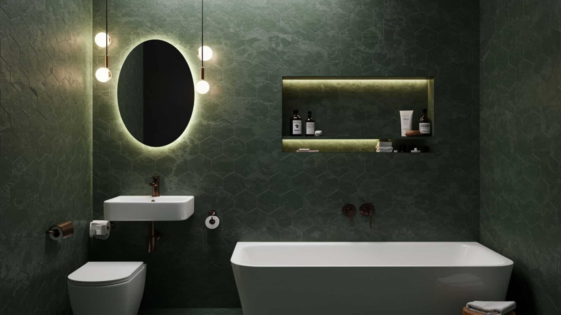 textured green tile