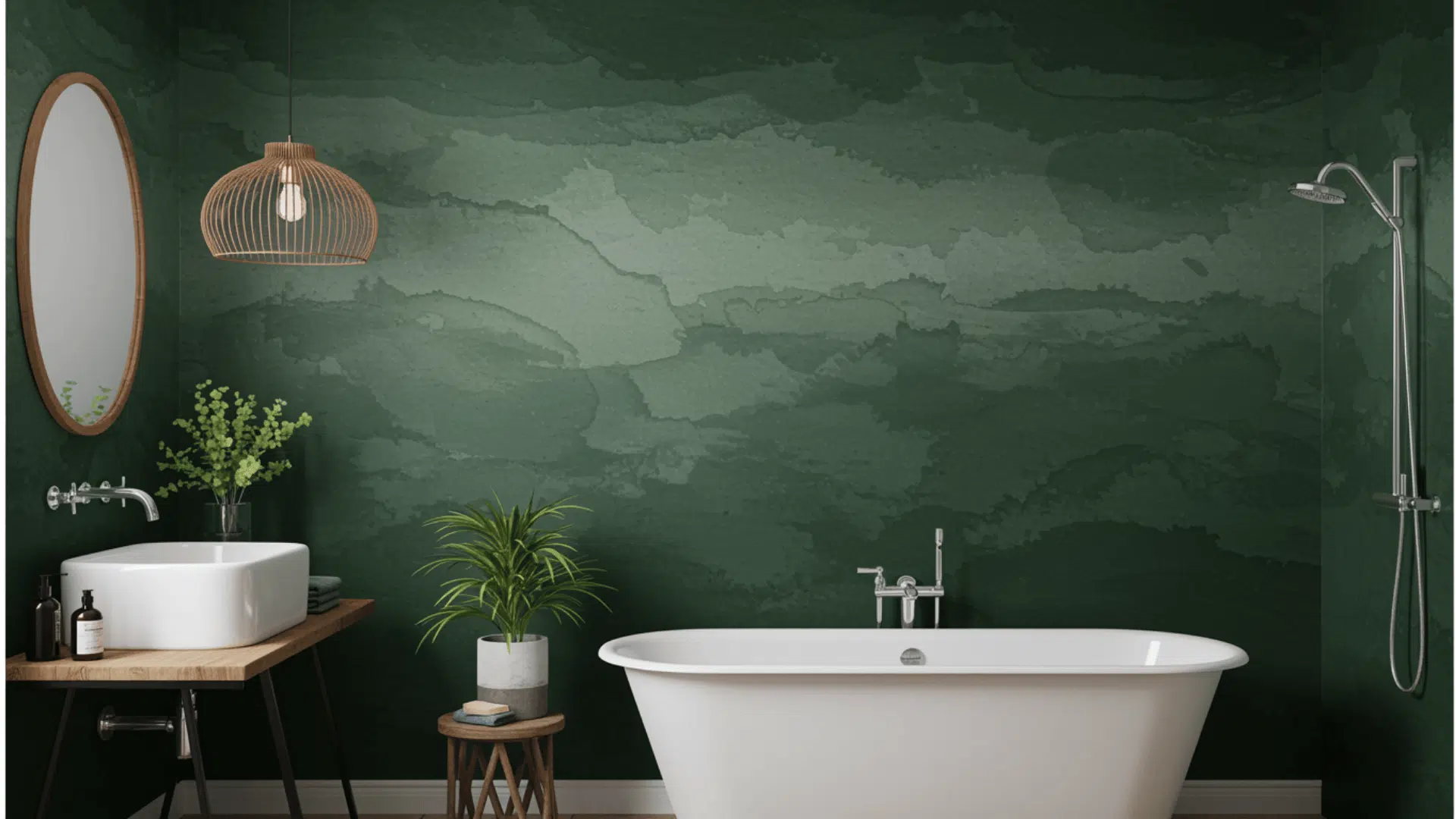 watercolor green walls